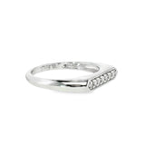 10k White Gold 0.125 ctw Geometric Women's Diamond Ring