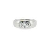 14k White Gold 0.37 ctw 3 Stone Women's Diamond Ring
