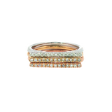 10k Tri-Tone 0.25 ctw Geometric Women's Diamond Ring