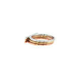 10k Tri-Tone 0.25 ctw Geometric Women's Diamond Ring