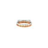 10k Tri-Tone 0.25 ctw Geometric Women's Diamond Ring