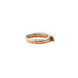 10k Tri-Tone 0.25 ctw Geometric Women's Diamond Ring