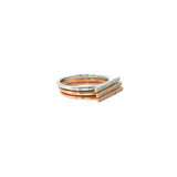 10k Tri-Tone 0.25 ctw Geometric Women's Diamond Ring