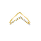 10k Yellow Gold 0.25 ctw Modern Women's Diamond Ring