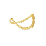 10k Yellow Gold 0.25 ctw Modern Women's Diamond Ring