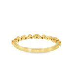 14k Yellow Gold 0.08 ctw Vintage Inspired Women's Diamond Wedding Band