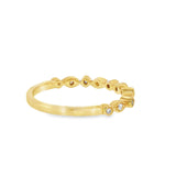14k Yellow Gold 0.08 ctw Vintage Inspired Women's Diamond Wedding Band