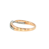 14k Rose Gold 0.17 ctw Curved Women's Diamond Wedding Band