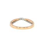 14k Rose Gold 0.17 ctw Curved Women's Diamond Wedding Band