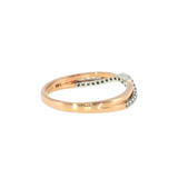 14k Rose Gold 0.17 ctw Curved Women's Diamond Wedding Band