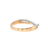14k Two-tone 0.17 ctw Curved Women's Diamond Wedding Band