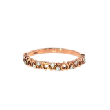 14k Rose Gold 0.1 ctw Heart Women's Diamond Ring
