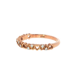 14k Rose Gold 0.1 ctw Heart Women's Diamond Ring