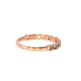 14k Rose Gold 0.1 ctw Heart Women's Diamond Ring