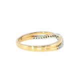 14k Yellow Gold 0.17 ctw Curved Women's Diamond Wedding Band
