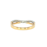 14k Yellow Gold 0.17 ctw Curved Women's Diamond Wedding Band