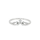 14k White Gold 0.13 ctw Princess Style Women's Diamond Wedding Band