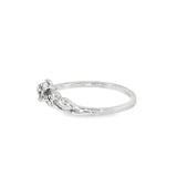 14k White Gold 0.13 ctw Princess Style Women's Diamond Wedding Band