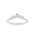 14k White Gold 0.13 ctw Princess Style Women's Diamond Wedding Band