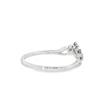 14k White Gold 0.13 ctw Princess Style Women's Diamond Wedding Band
