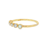 14k Yellow Gold 0.25 ctw Graduated Women's Diamond Ring