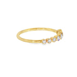 14k Yellow Gold 0.25 ctw Graduated Women's Diamond Ring