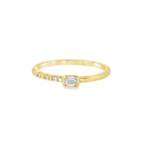 14k Yellow Gold 0.14 ctw Geometric Women's Diamond Ring