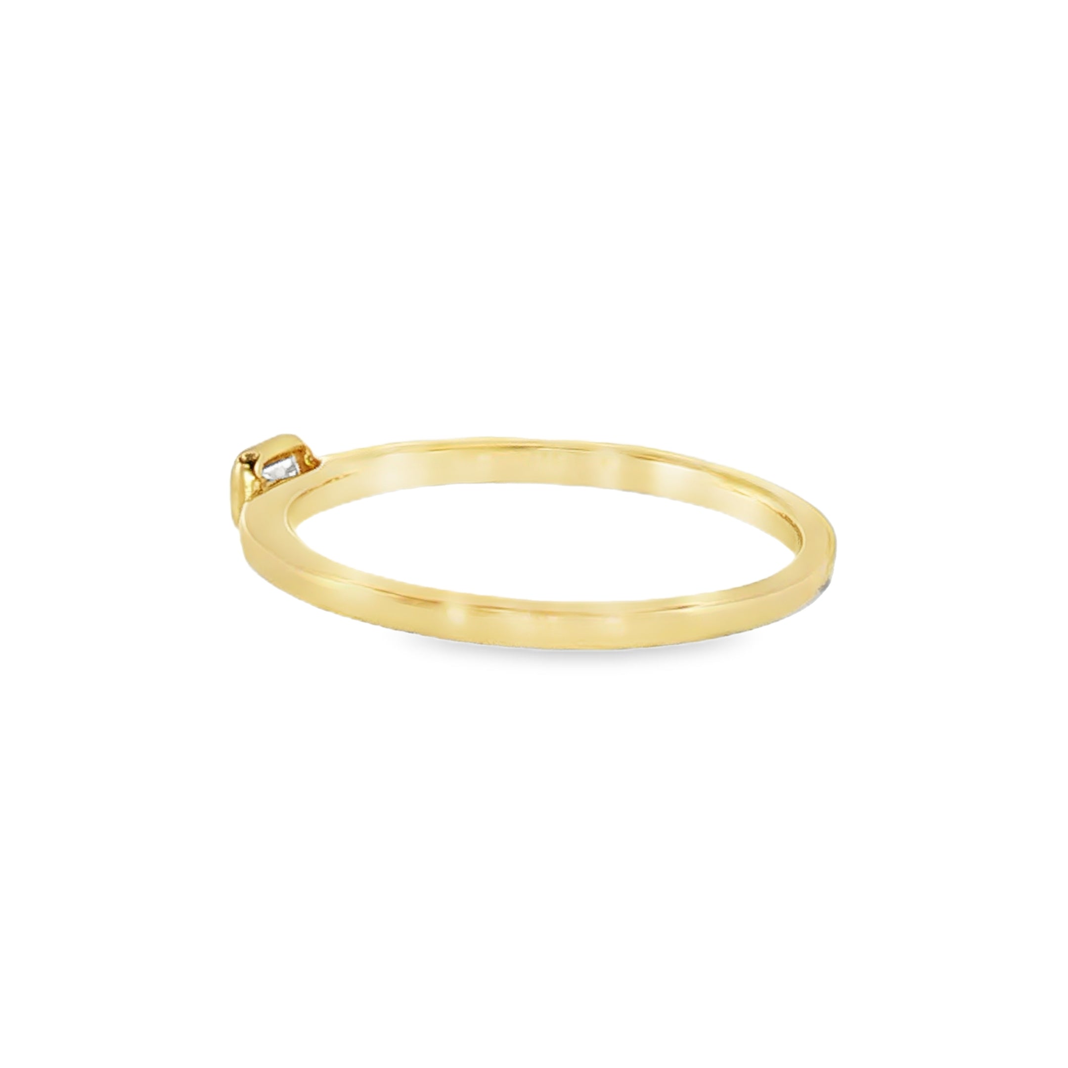 14k Yellow Gold 0.14 ctw Geometric Women's Diamond Ring