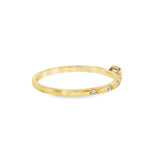 14k Yellow Gold 0.14 ctw Geometric Women's Diamond Ring