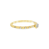 14k Yellow Gold 0.14 ctw Geometric Women's Diamond Ring