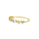 14k Yellow Gold 0.33 ctw Geometric Women's Diamond Wedding Band
