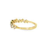 14k Yellow Gold 0.33 ctw Geometric Women's Diamond Wedding Band