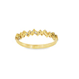 14k Yellow Gold 0.33 ctw Geometric Women's Diamond Wedding Band