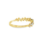 14k Yellow Gold 0.33 ctw Geometric Women's Diamond Wedding Band