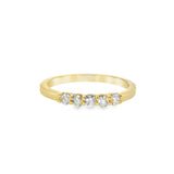 14k Yellow Gold 0.33 ctw 5 Stone Women's Diamond Wedding Band
