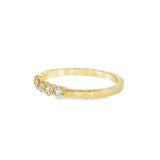 14k Yellow Gold 0.33 ctw 5 Stone Women's Diamond Wedding Band