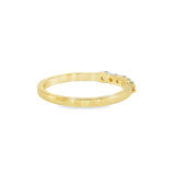 14k Yellow Gold 0.33 ctw 5 Stone Women's Diamond Wedding Band
