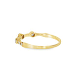 14k Yellow Gold 0.21 ctw Geometric Women's Diamond Wedding Band