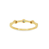 14k Yellow Gold 0.21 ctw Geometric Women's Diamond Wedding Band