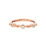 14k Rose Gold 0.11 ctw Nature Inspired Women's Diamond Ring
