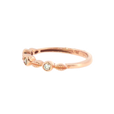 14k Rose Gold 0.11 ctw Nature Inspired Women's Diamond Ring