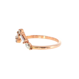 14k Rose Gold 0.25 ctw Geometric Women's Diamond Ring