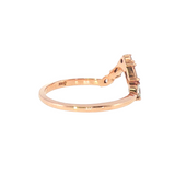 14k Rose Gold 0.25 ctw Geometric Women's Diamond Ring