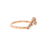 14k Rose Gold 0.25 ctw Geometric Women's Diamond Ring