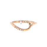 14k Rose Gold 0.078 ctw Free Form Women's Diamond Ring