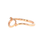14k Rose Gold 0.078 ctw Free Form Women's Diamond Ring