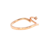 14k Rose Gold 0.078 ctw Free Form Women's Diamond Ring