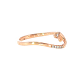 14k Rose Gold 0.078 ctw Free Form Women's Diamond Ring