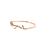 14k Rose Gold 0.10 ctw Nature Inspired Women's Diamond Ring
