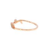14k Rose Gold 0.10 ctw Nature Inspired Women's Diamond Ring
